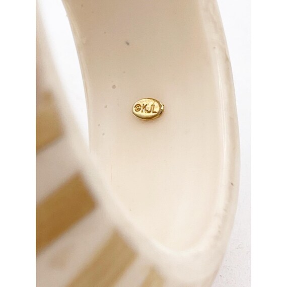 KJL Kenneth Jay Lane Lucite Bangle Bracelet Cream… - image 4