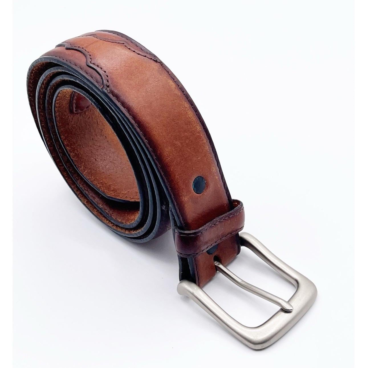 Vintage Silver Creek Classics USA Brown Leather Western Belt  display picture 1