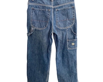 Vintage Gap Flare Cargo Jeans 2000s Y2K + Womens Size 8 + Medium 