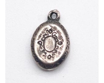 VTG 3/4” Sterling Milagro Charm Mexico Folk Catholic Devotional Ex Voto Pendant