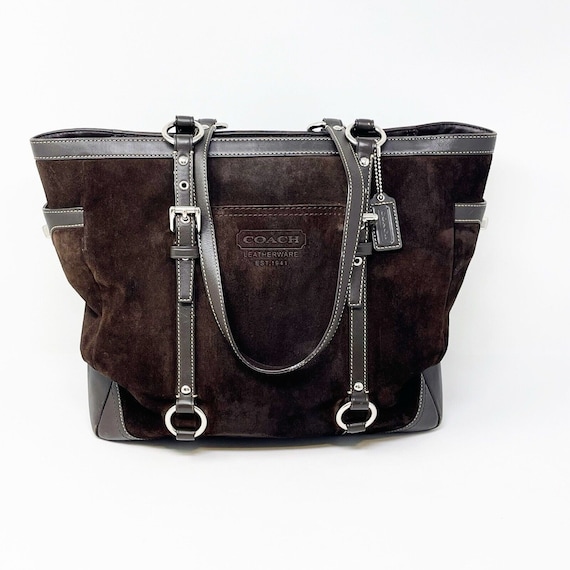 Coach leather and suede bag hot sale
