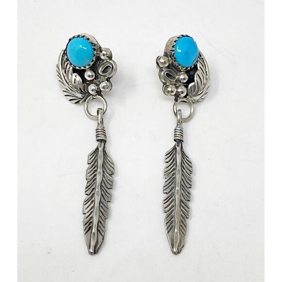 Orecchini Tribali Boho A Ventaglio - Semicerchio In Filigrana Con Turchese, Piccoli E Geometrici,  Ipoallergenici - 6