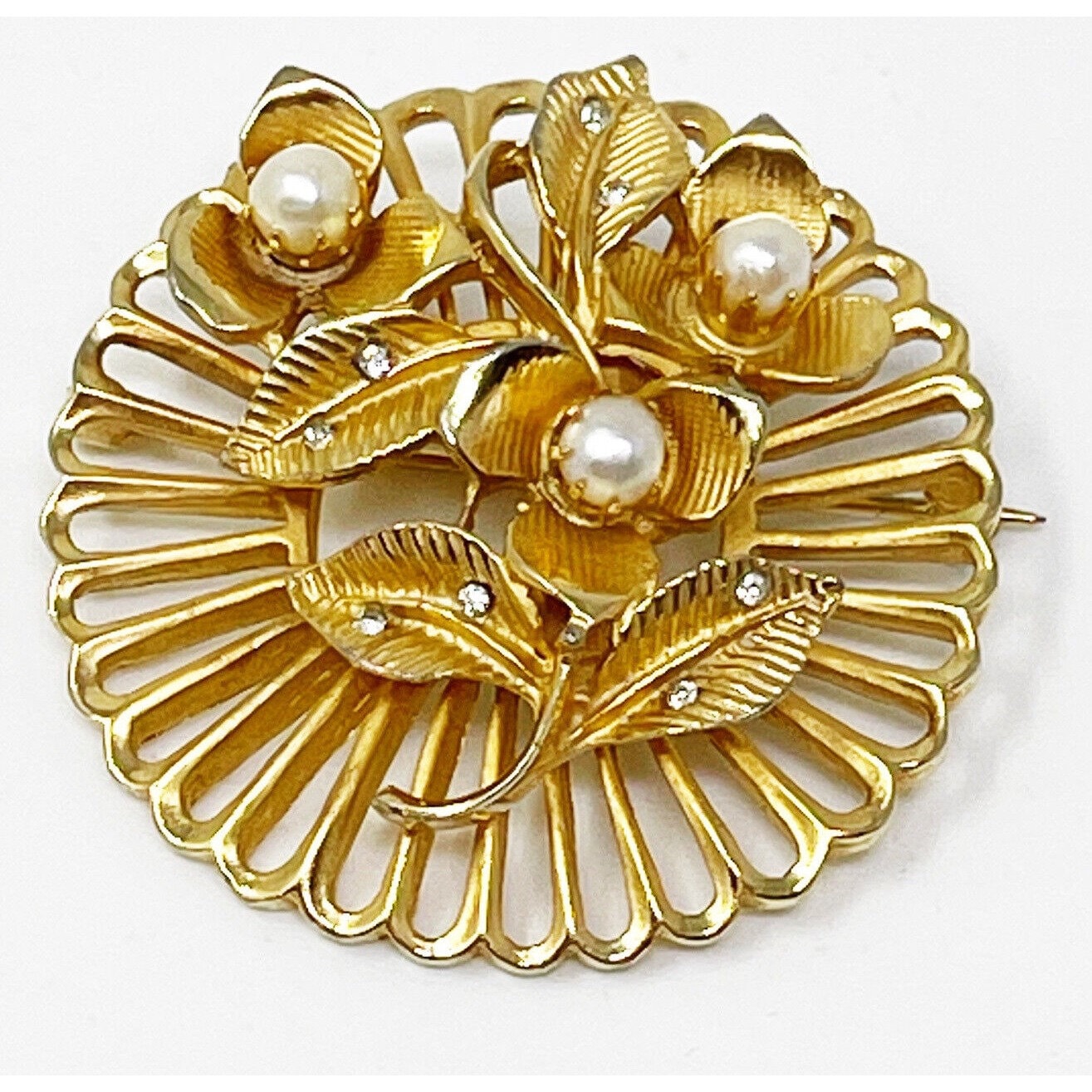 FLORENZA SPILLA VINTAGE Color Oro Con Cristallo Topazio Croce Di Malta Nuova EUR 140,00 - IT - Foto 9