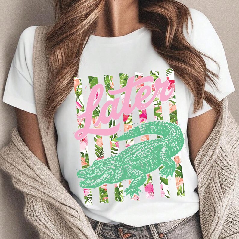 Alligator Script Later Alligator PNG Design: Summer Beach Coastal Vibes (digital ...