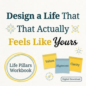 Life Pillars Workbook | Values & Alignment Guide | Self Discovery Journal | Personal Growth Printable | Digital Download