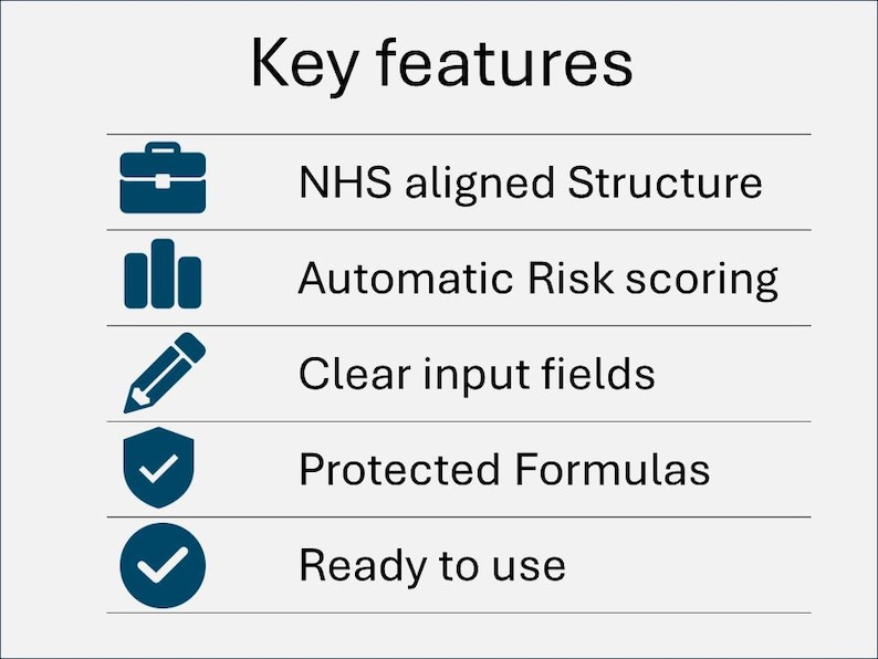 Nhs Risk Scoring Matrix Nhs-aligned Risk Register Template Excel | Risk Assessment Tool ...
