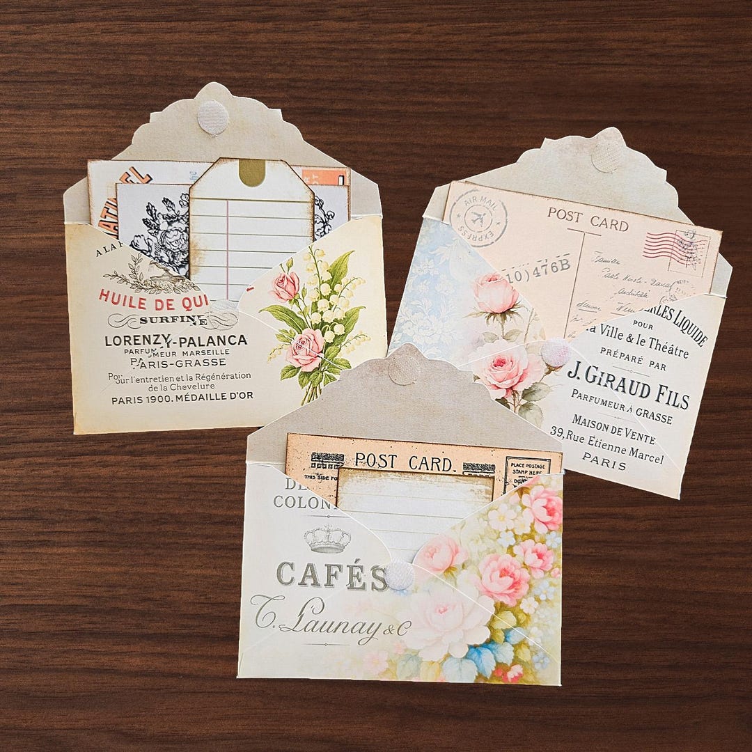 Mini Envelopes: Junk Journal Pockets, Ephemera, Loaded Pockets - Etsy