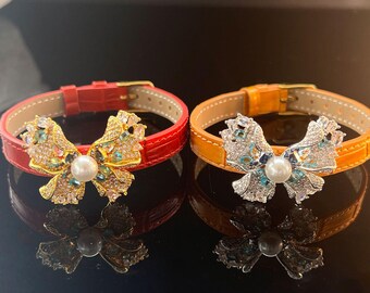 Pulsera floral de perlas, pulsera llamativa ajustable, pulsera vintage de flores con diamantes de imitación, regalo para mujer.