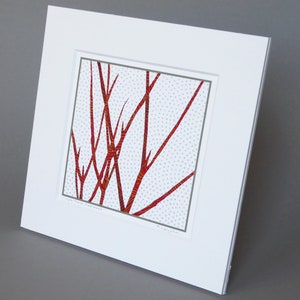 Red Twig Dogwood: A nature inspired matted giclee print