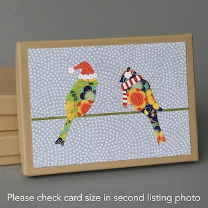 Christmas Card Bird in Earmuffs: A boxed set of 10 blank cheerful and whimsical cards. Plastic free packaging.