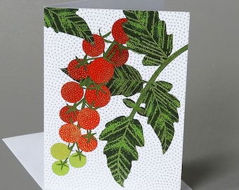 Cherry Tomatoes: A nature inspired blank garden notecard