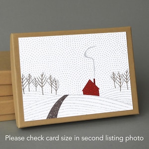 Homecoming Christmas Card: A box of 10 blank cozy cards. Plastic free packaging.