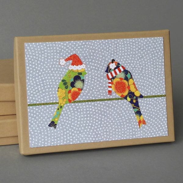 Bird in Earmuffs: A boxed set of 10 blank Christmas cards, nature inspired, whimsical, funny, plastic free packaging