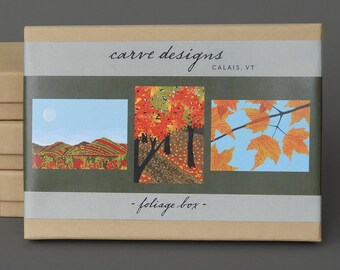 Fall Foliage: 10 blank autumn notecards, a celebration of nature in autumn. Plastic free packaging.