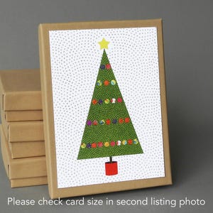Christmas Tree: a boxed set of 10 blank Christmas cards, plastic free packaging
