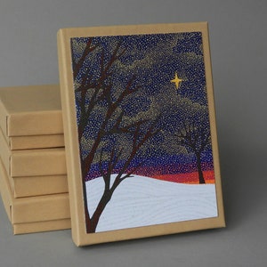 North Star: A boxed set of ten blank nature inspired holiday cards, plastic free packaging