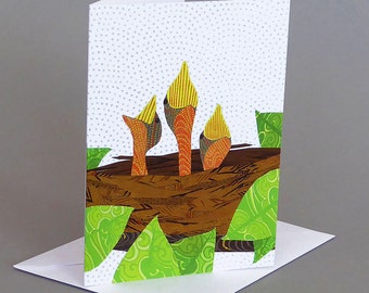 Baby Robins: A nature inspired blank notecard, birth announcement, birthday, spring
