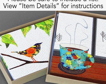 You-Pick-It : A custom mixed boxed set of 10 blank cards, nature inspired, PLEASE be sure to include a list! Plastic free packaging
