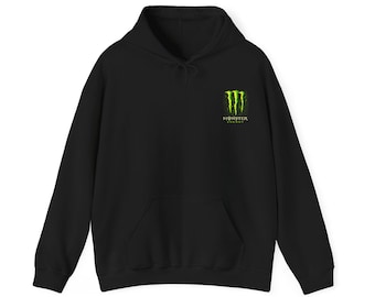 Monster Energy Logo Hoodie | Black Hoodie with Green Claw Design