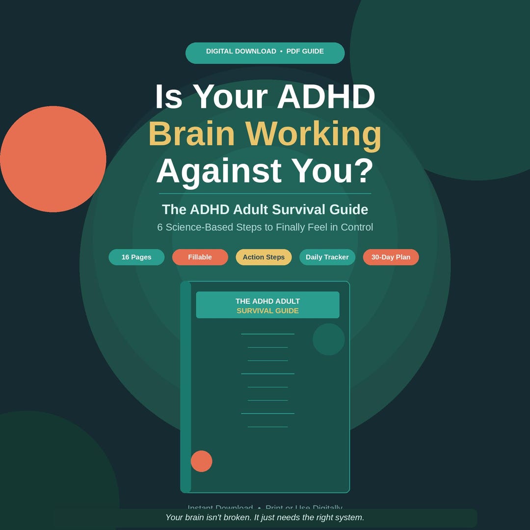 ADHD Planner for Adults | ADHD Workbook, Focus Planner, Habit Tracker ...