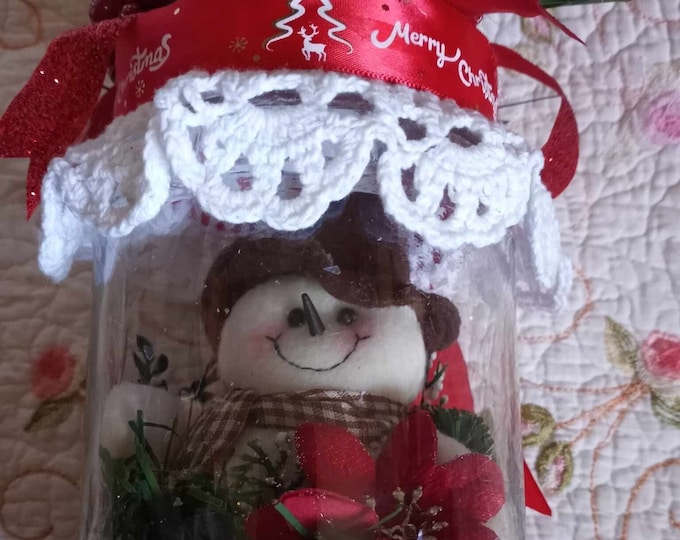 One of a kind canned snowman for those hot summer days