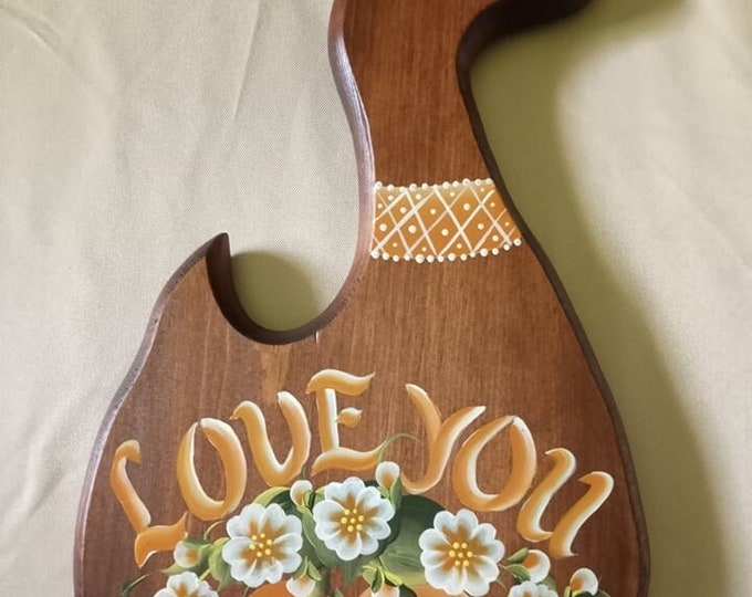 Vintage wooden hand painted folk art "Love you grandma" goose wall plague