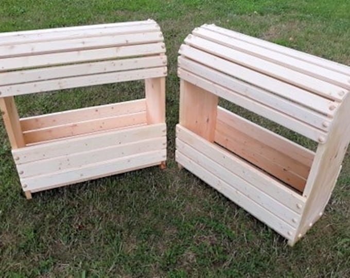 Unfinished 25 inch tall spruce saddle rack kit - 1 saddle rack per kit