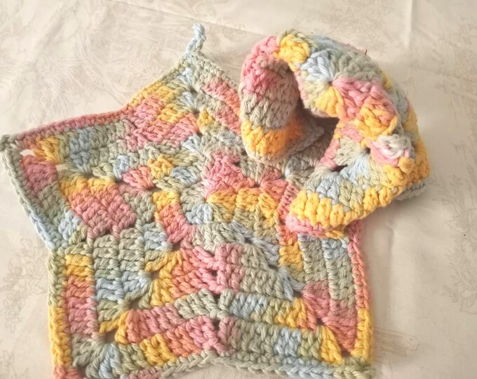 Crochet cotton star dishcloth/potholder set