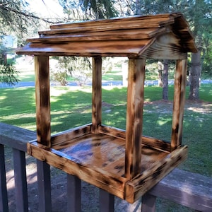 Large birdfeeder/squirrel feeder Made from reclaimed wood