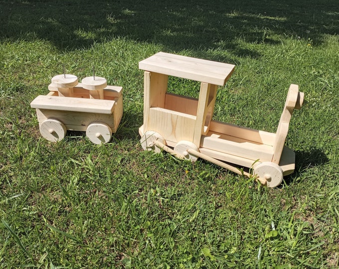 Unfinished paintable/stainable reclaimed wood train and dining car