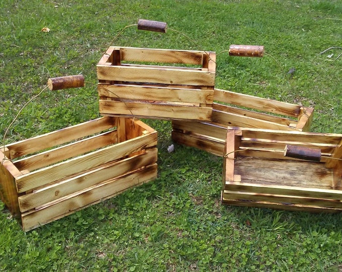 Reclaimed wooden mini flower/pinecone/gift crate/soap crate/crafterscrate