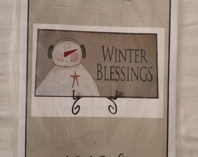 Snowman "Winter Blessings" woodworking sign pattern