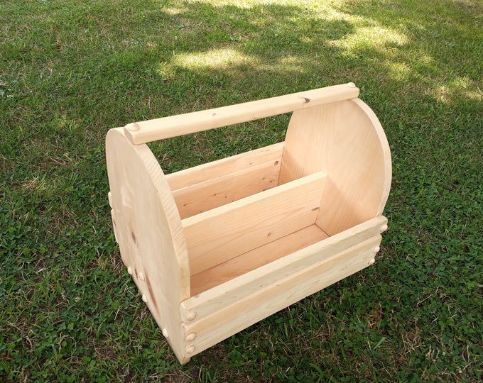 Tack caddy/craft caddy/yarn caddy/what not caddy with divider - design your own - unfinished