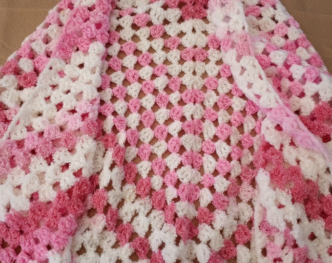 Pink petals soft and fuzzy ladies shawl