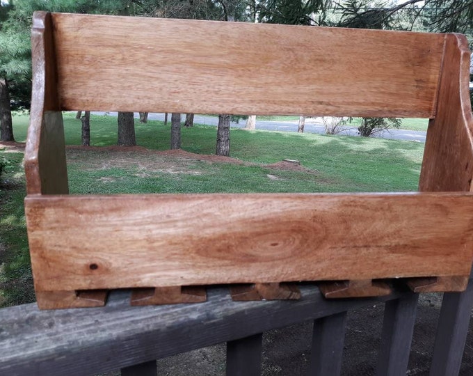 Reclaimed black walnut wine rack