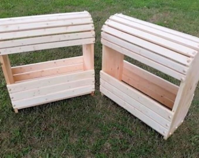 Set of 2 -Unfinished 25 inch tall spruce saddle rack kits