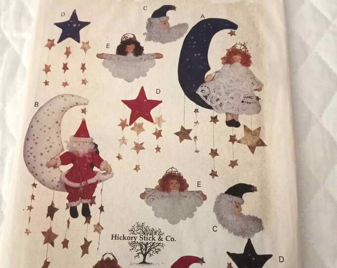 Vinteage uncut Butterick 3057 factory folded angel ornament wall hanging sewing pattern
