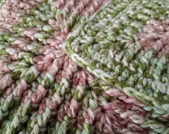 Crochet cotton square potholder/dishcloth set