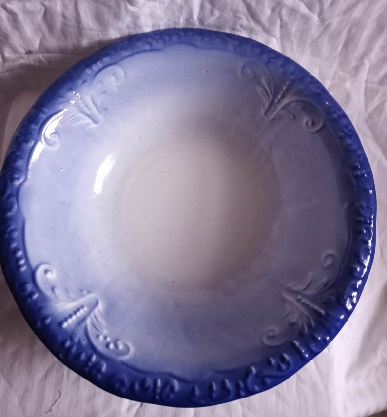 Vintage Cobalt Blue Large Ironstone USA Pottery Pitcher and Etsy