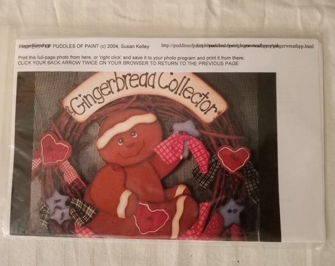 Gingerbread collector wreath wood working full size pattern