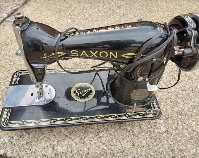 Original very rare working vintage Saxon sewing machine made in occupied Japan in the 1940's