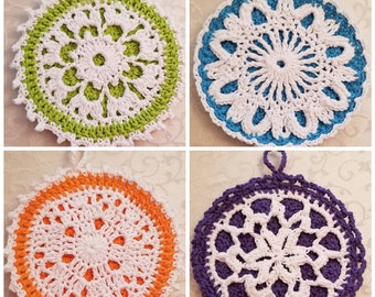 Crochet "pie" potholders/trivets