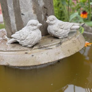 2 pieces set. Concrete birds. Small statues for garden. image 8