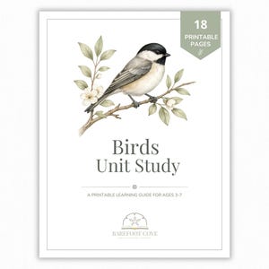 Birds Unit Study Printable | Nature Study for Kids Ages 3-7 | Preschool & Kindergarten
