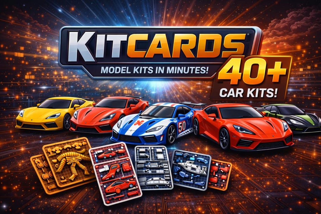 Model Kit File Kitcards Car Bundle 40+ STL Files | 3D Printable Model Car Kits | Snap ...