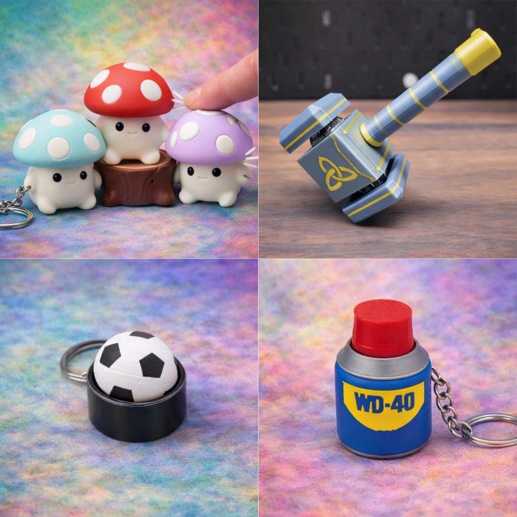 100+ Fidget Toy STL Bundle | 3D Print Files Pack | Clickers, Keychains ...