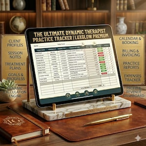 Therapist Client Tracker Spreadsheet, Caseload & Session Log, Private Practice Manager, Superbill, Excel and Google Sheets, LCSW LMFT LPC