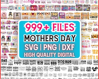 母の日PNG SVGメガバンドル、母の日PNGバンドル、花柄ママママミミPNG、花柄ママPNG、母の日PNG（デジタルダウンロード）
