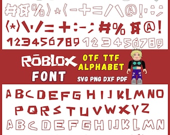 Robloxフォントsvgアルファベット、Roblox文字フォントOTF TTF、ゲーマーフォントクリップアートPNG、Cricut用Roblox誕生日フォント、キッズゲームフォントバンドル、
