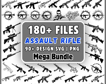ライフルSVGバンドル180以上のファイル、AR15 SVG PNG、ミリタリーガンSVG、憲法修正第2条PNG、タクティカルSVG、愛国者退役軍人SVG Cricut Silhouetteダウンロード